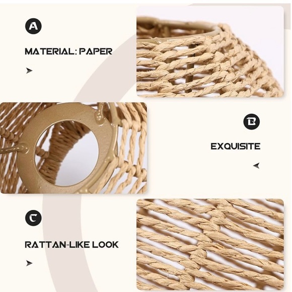 Simulation Rattan Lamp Shade - Picture 2 of 13